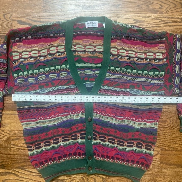 VTG North Wales Sportswear 90’s Men’s Button-Up Sweater- size Large - Picture 5 of 10